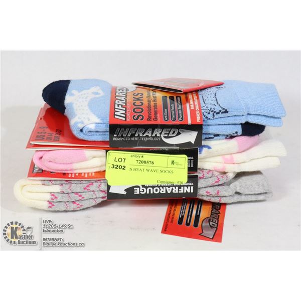 3PK LADIES HEAT WAVE SOCKS