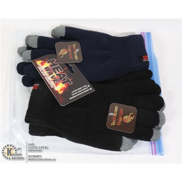 2PK HEAT WAVE MENS GLOVES