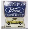 Image 1 : 2 VINTAGE ORIGINAL METAL FORD SIGNS