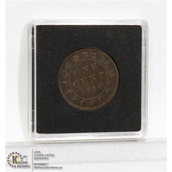 1886 VICTORIAN CANADIAN LARGE CENT OB 2