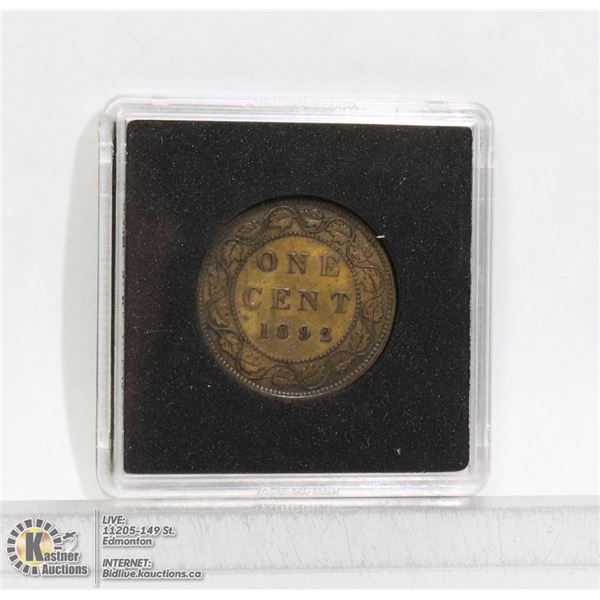 1892 VICTORIAN CANADIAN LARGE CENT