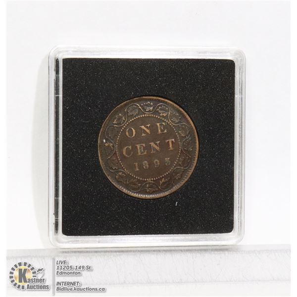1893 VICTORIAN CANADIAN LARGE CENT