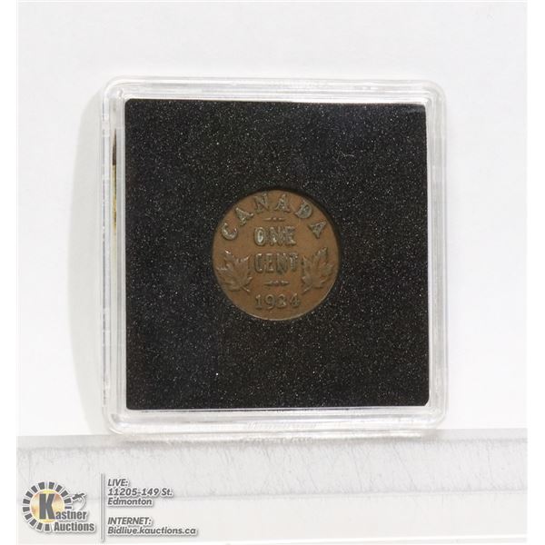 1924 RARE KEY DATE CANADIAN 1 CENT COIN
