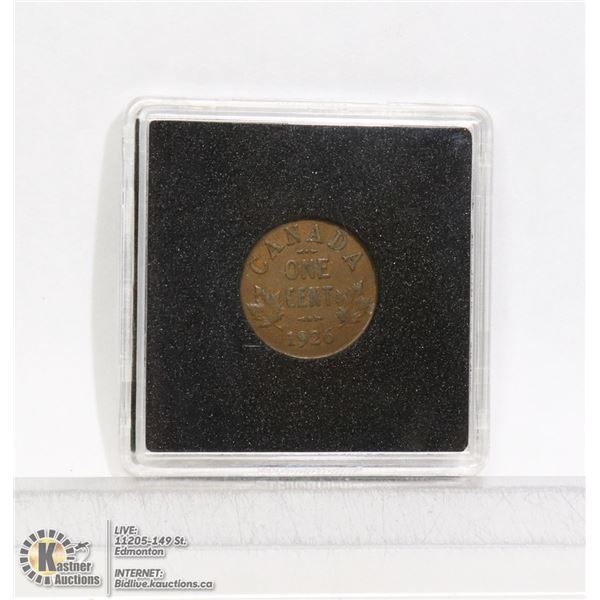 1926 RARE KEY DATE CANADIAN 1 CENT COIN