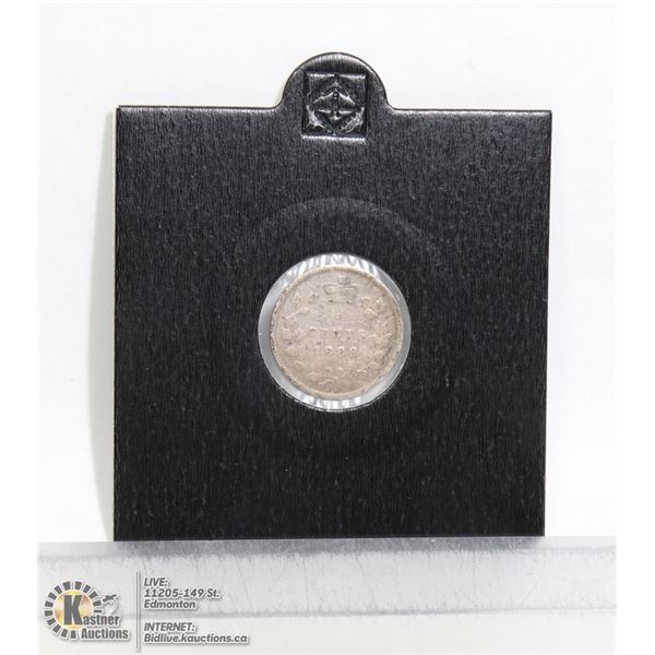 1888 VICTORIAN CANADIAN SILVER 5 CENT "FISHSCALE"