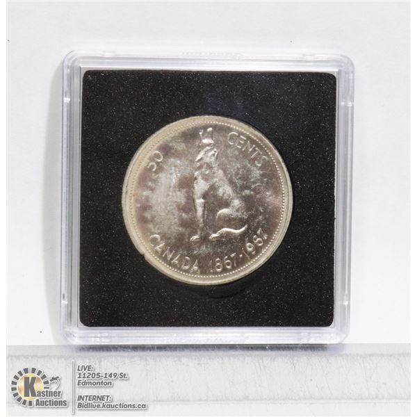 1967 CENTENNIAL CANADIAN SILVER 50 CENT