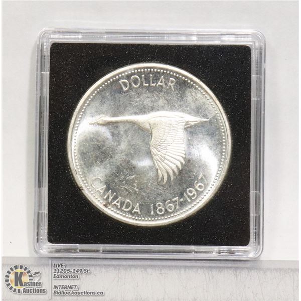 1967 CENTENNIAL CANADIAN GOOSE SILVER DOLLAR