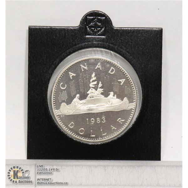 1983 CANADIAN PROOF VOYAGEUR DOLLAR