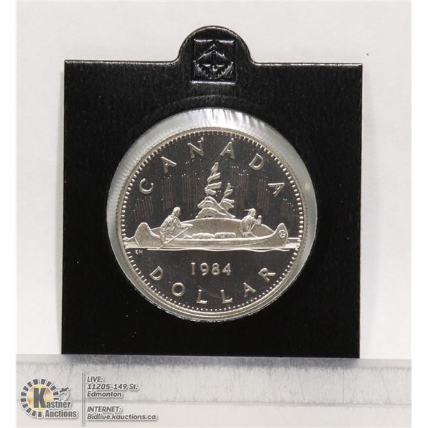 1984 CANADIAN PROOF VOYAGEUR DOLLAR