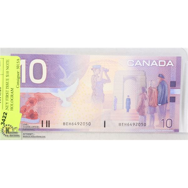 2001 JOURNEY FIRST ISSUE $10 NOTE WITH NO HOLOGRAM