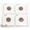 Image 1 : LOT OF 4 SEMI-KEY DATE CANADIAN 1 CENT COINS