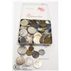 Image 1 : LARGE TOBACCO TIN WITH CANADIAN/WORLD COINS/TOKENS