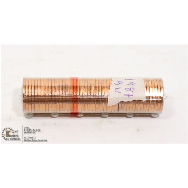 1982  UNCIRCULATED ROLL OF CANADIAN PENNIES