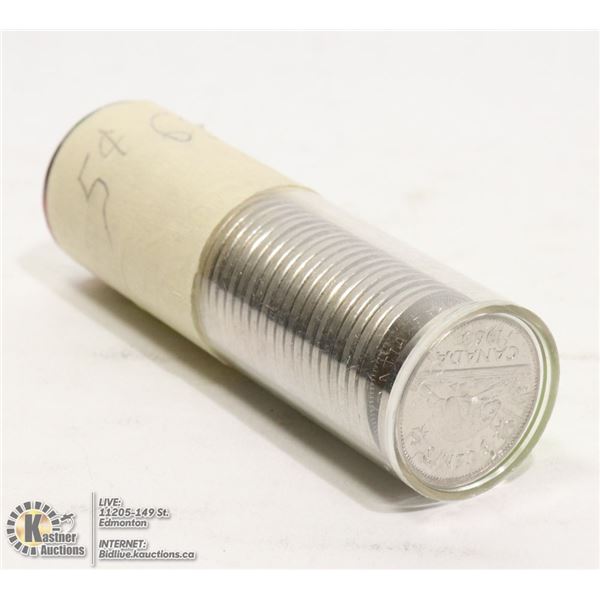 UNCIRCULATED ROLL OF 1963 CANADIAN 5 CENTS