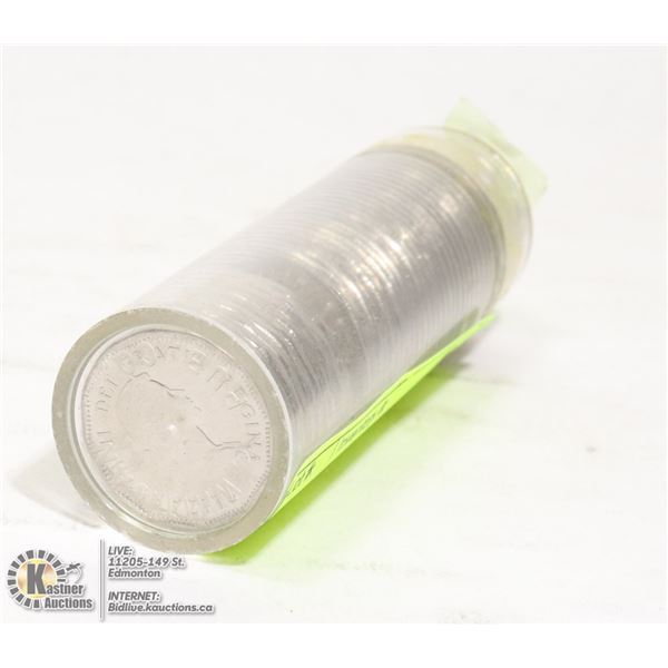 UNCIRCULATED ROLL OF 1962 CANADIAN 5 CENTS