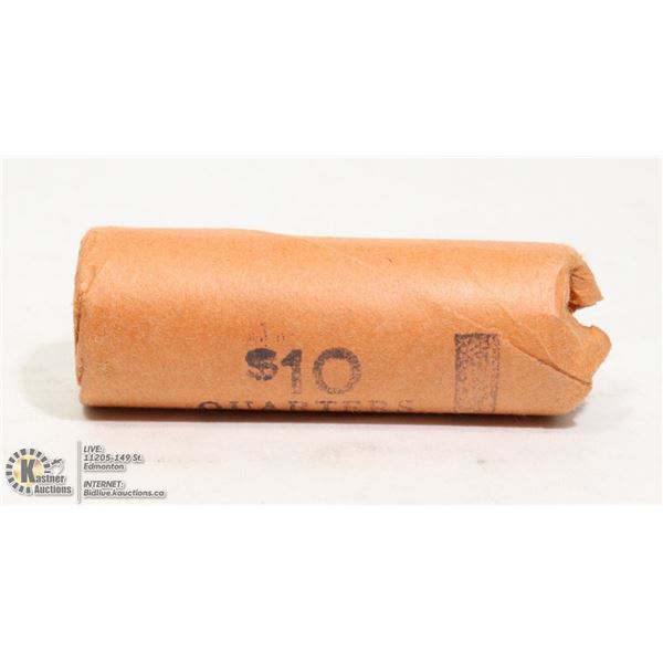 1973 ROLL OF RCMP CANADIAN 25 CENT COINS