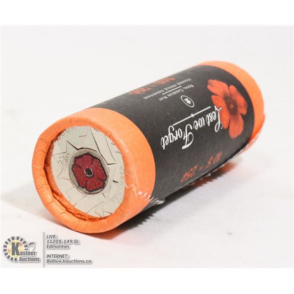 2004 COLORIZED POPPY 25 CENT ROLL UNCIRCULATED