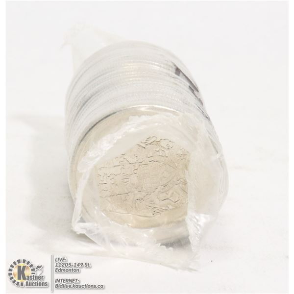 ORIGINAL ROLL OF 2002 CANADIAN 50 CENT COINS