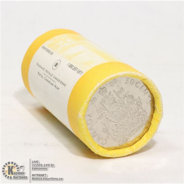 2009 SPECIAL MINT WRAP ROLL CANADIAN 50 CENT COINS