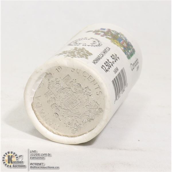 2019 SPECIAL MINT WRAP ROLL CANADIAN 50 CENT COINS