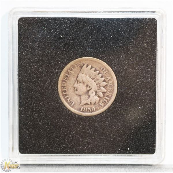 1859 ONE YEAR TYPE USA INDIAN HEAD 1 CENT COIN