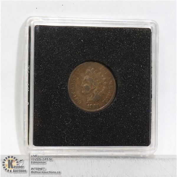 1881 USA INDIAN HEAD COPPER PENNY.