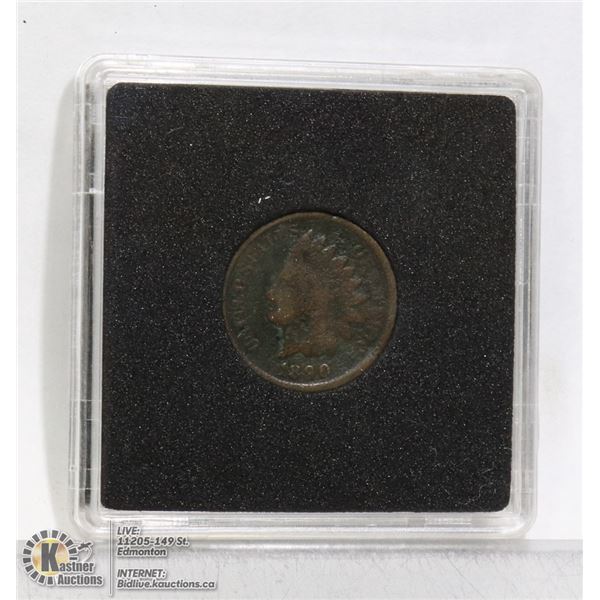 1890 USA INDIAN HEAD COPPER PENNY.