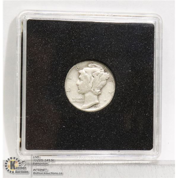 1941D USA SILVER MERCURY HEAD 10 CENT COIN