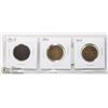Image 1 : 3-EDWARDIAN CANADIAN LARGE CENT COINS 1905-1907