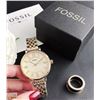 Image 1 : NEW FOSSIL 36MM GOLD TONE STAINLESS STEEL WATCH