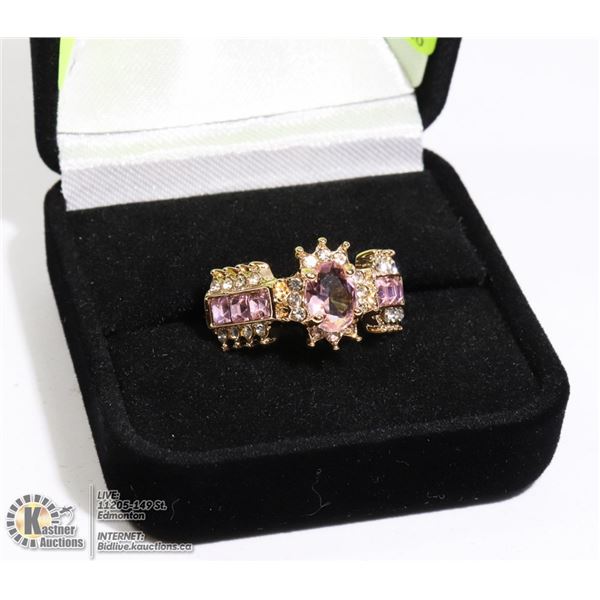 LADIES 24K GOLD PLATED RING SZ 7