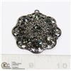 Image 1 : LARGE RHINESTONE PENDANTS (BLACK)