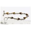 Image 1 : TIGER EYE AND SILVER BRACELET