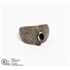 Image 1 : SILVER RING WITH SMALL GARNET STONE