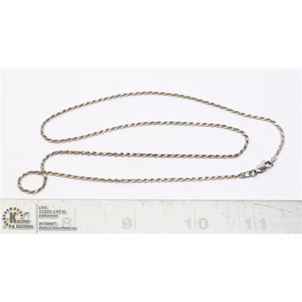 925 SILVER ROPE CHAIN NECKLACE
