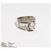 Image 1 : SILVER RING WITH FAUX DIAMONDS