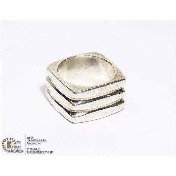 MEXICAN SILVER SQUARE RING