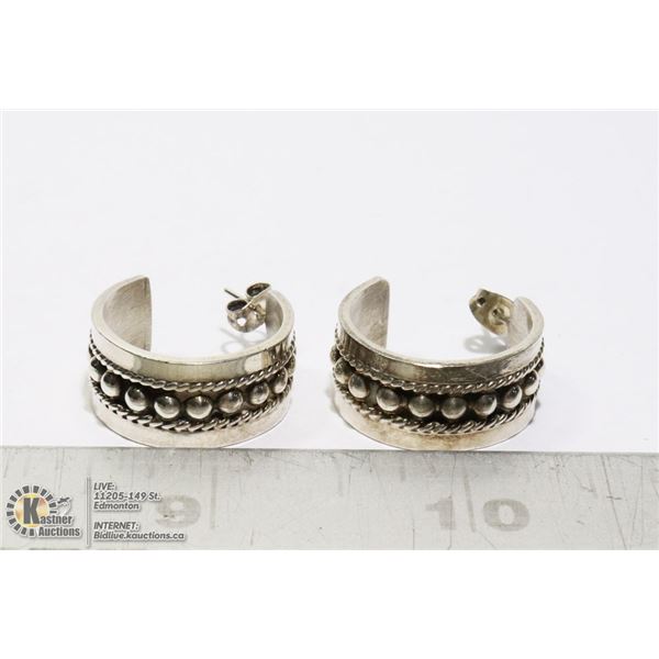 MEXICAN SILVER HOOP EARRINGS