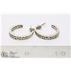 Image 1 : SILVER FILIGREE HOOP EARRINGS ON POSTS