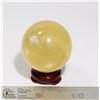 Image 1 : #272-CITRINE SPHERE BALL + STAND 40mm