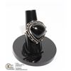 Image 1 : #144-BLACK OBSIDIAN RING SIZE 6.75