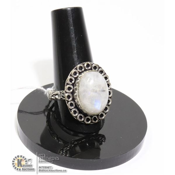#116-MOONSTONE RING SIZE 10