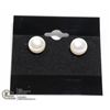 Image 1 : #267-FRESH WATER PEARL STUD EARRINGS 9-10mm