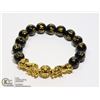 Image 1 : #306-FENG SHUI BLACK OBSIDIAN BEAD BRACELET