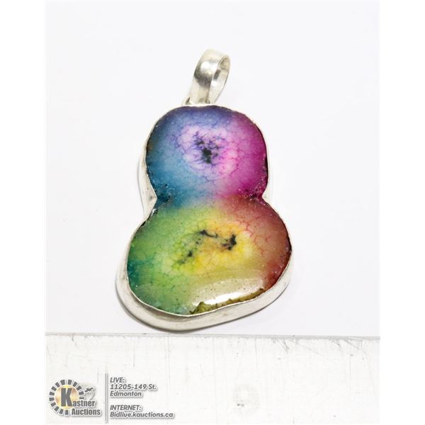 #240-RAINBOW SOLAR QUARTZ PENDANT