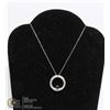 Image 1 : #160-DARK BLUE TOPAZ PENDANT/ NECKLACE 18"
