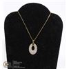 Image 1 : #191-DIAMOND ACCENT PENDANT/ NECKLACE 18"