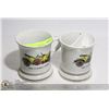 Image 1 : 2 ANTIQUE CAR VINTAGE BARBER CUPS