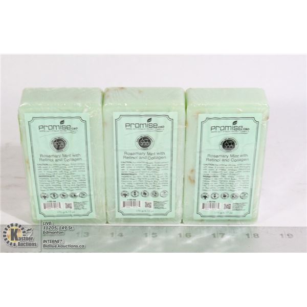 3 BARS OF PROMISE CBD ROSEMARY MINT WITH