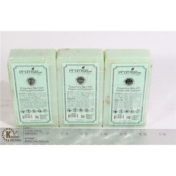 3 BARS OF PROMISE CBD ROSEMARY MINT WITH